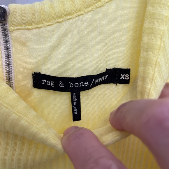 Rag & Bone Knit The Ribbed Dress in Yellow - Picture 4 of 8